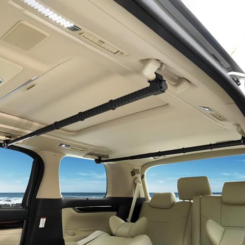 auto spec 車用ハンガーバー マルチグリップバー 83cm~156cm 伸縮自在 衣類ハンガー 車内用 引き込み式 収納 ハンガー ブラックwb a1a019ba