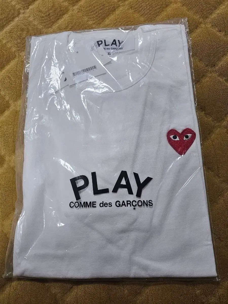 コム・デ・ギャルソン PLAY 白 半袖Tシャツ XL 新品