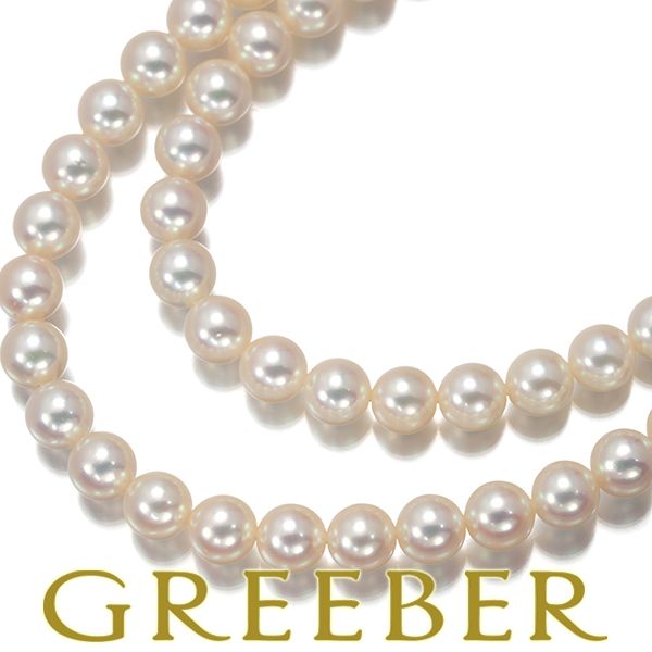ミキモト ネックレス パール 真珠 5.5-6.0mm ロング シルバー #193599