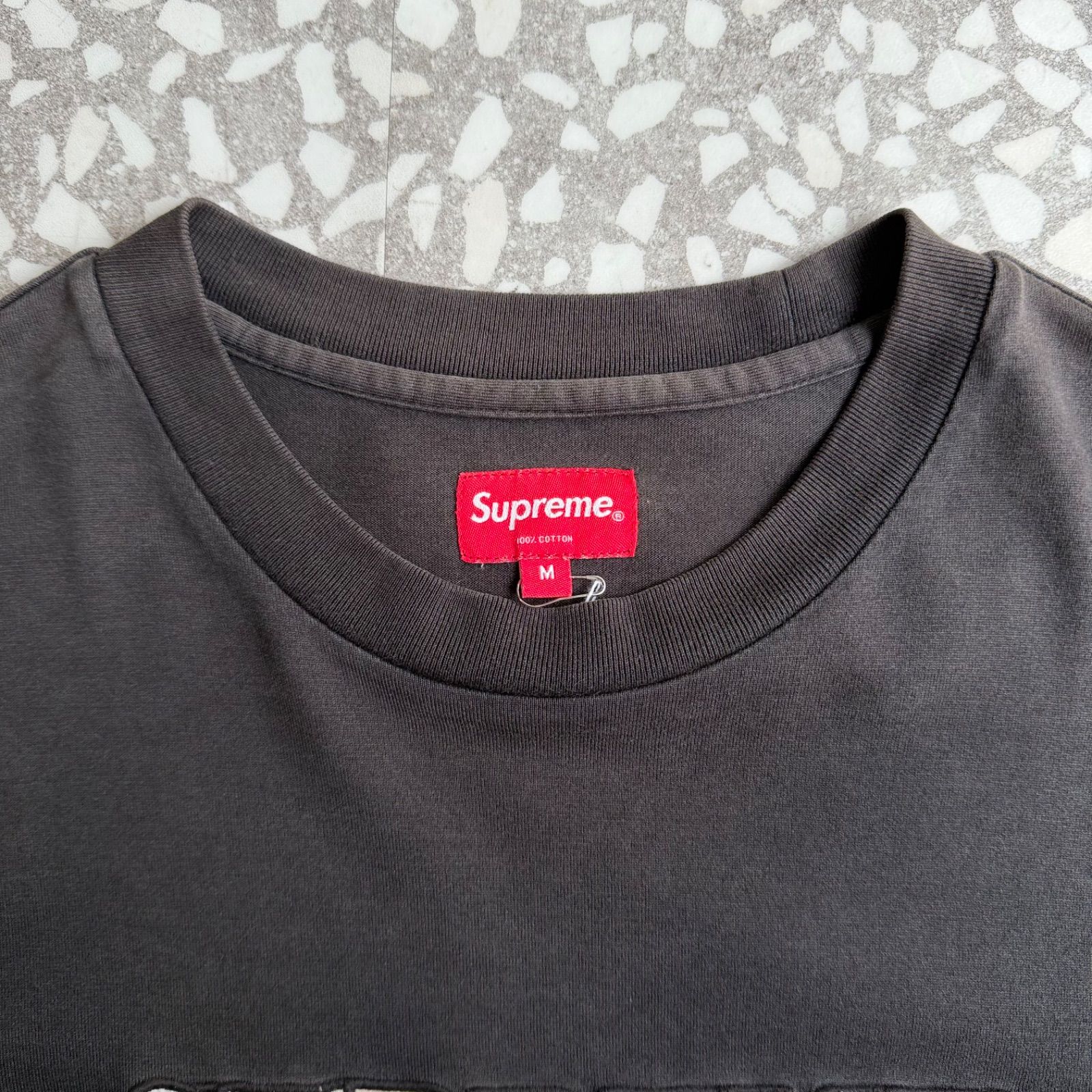 Supreme / logo T-shirt size M シュプリーム　クラシックロゴTシャツ　ビッグ刺繍ロゴ　ストリート　半袖　Mサイズ　西海岸　サンフランシスコ　オールドスクール　ボックスロゴ