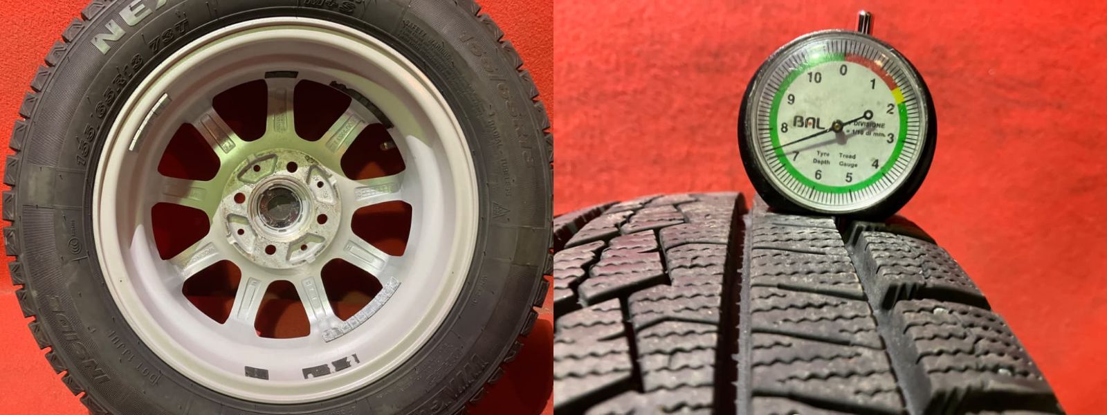 中古スタッドレスタイヤホイールセット【155/65R13 NEXEN WIN GUARD