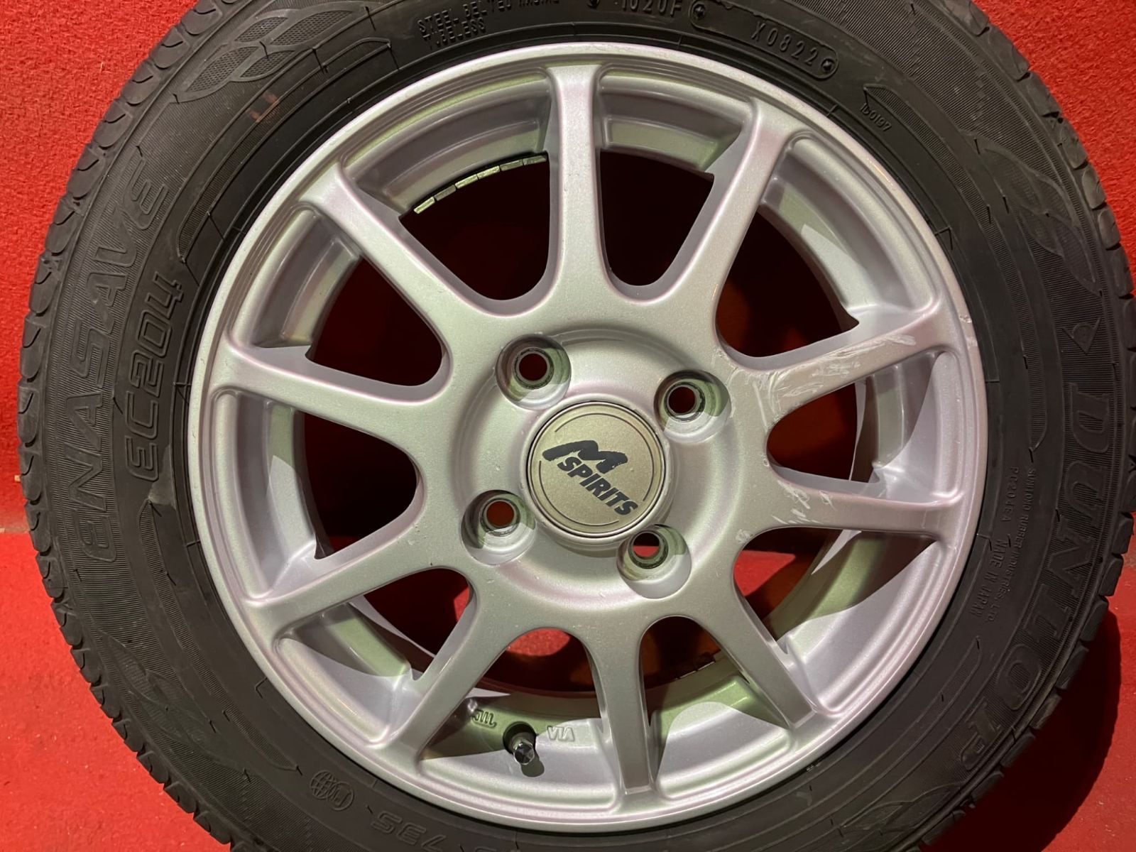 サマータイヤホイールセット【155/65R13 DUNLOP EC204】[13x4.0+46 100