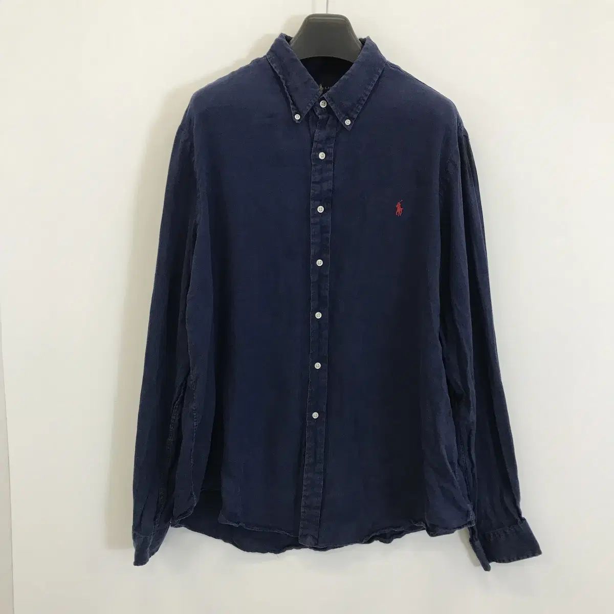ポロラルフローレン リネンシャツ ネイビー XXL