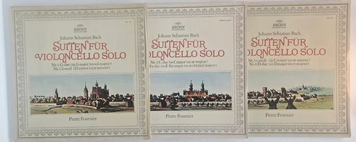 ピエール プルニエの バッハ 同伴者なし チェロ オーケストレーション すべての曲 3LP