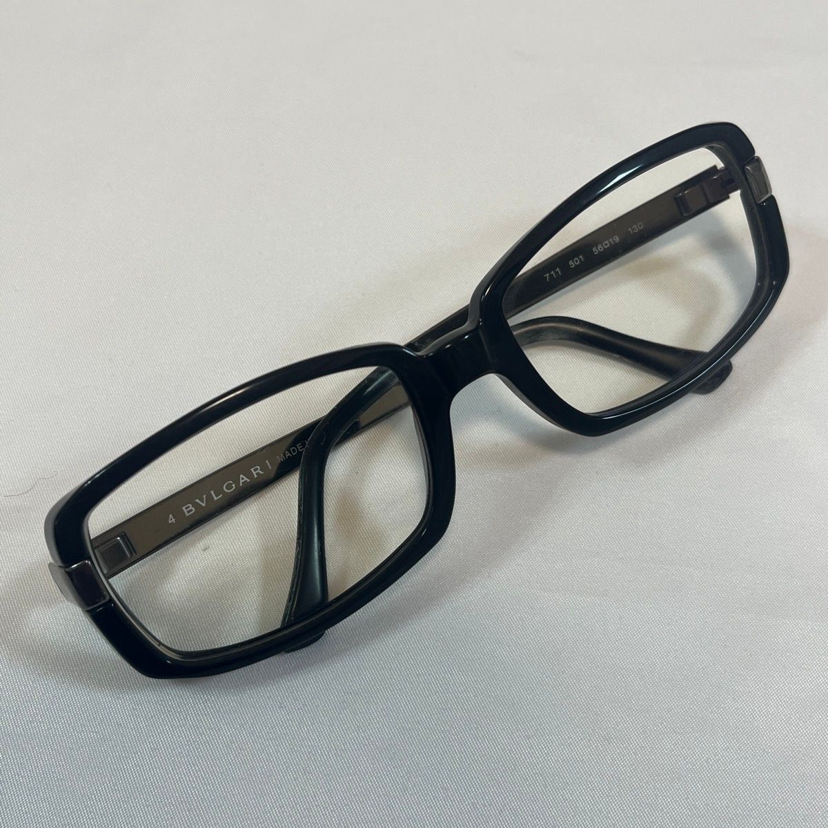 229151】BVLGARI ブルガリ 度入り眼鏡 メガネ 4 711 501 56口19 130