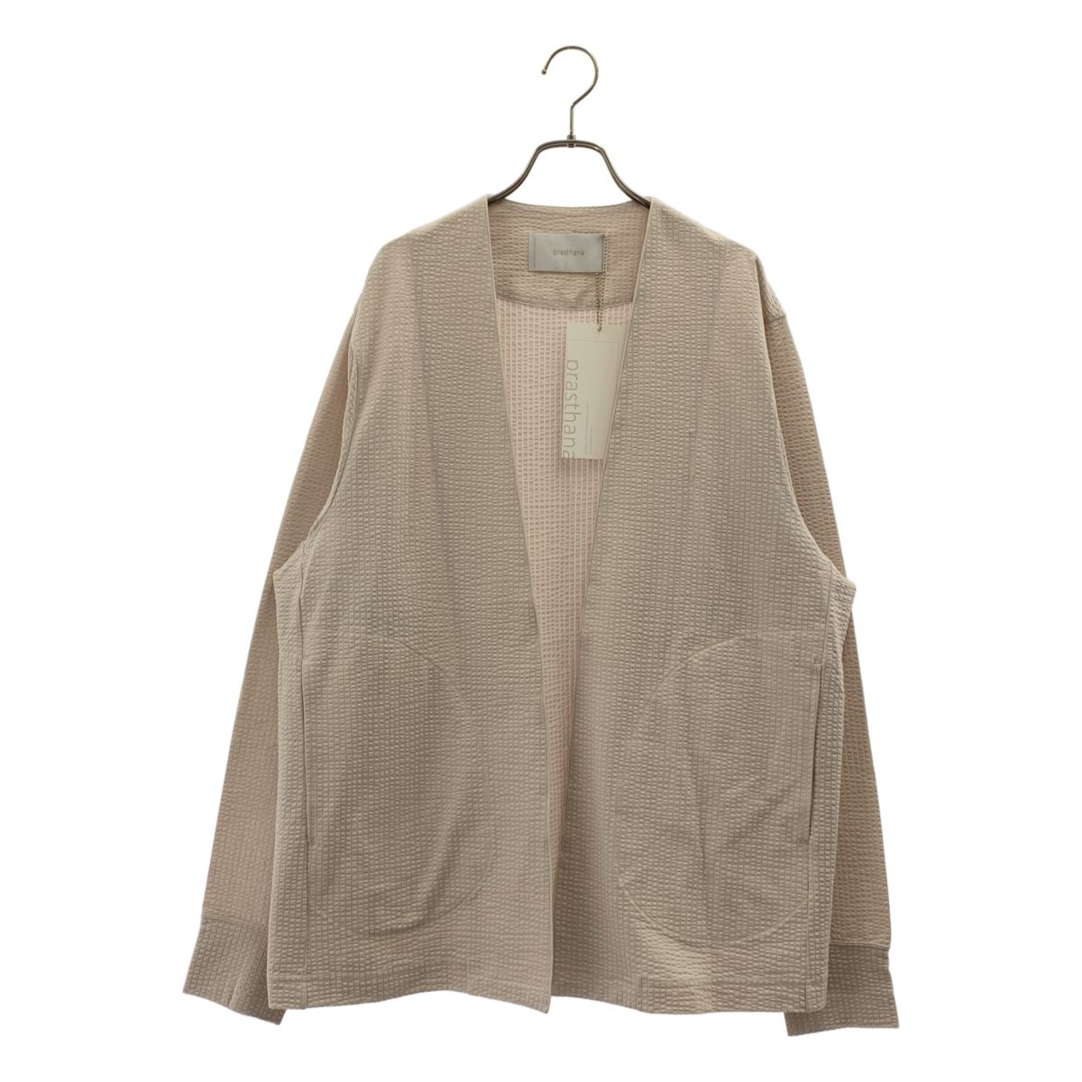 【新品】 prasthana / プラスターナ | light cardigan ボタンレス ライトカーディガン | 1（M） | グレー | メンズ
