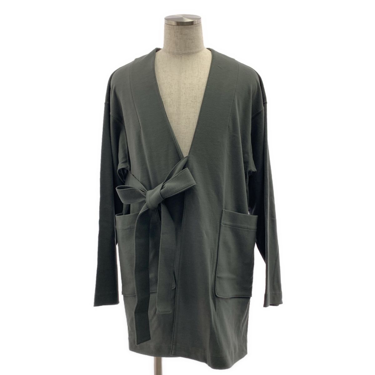 【新品】 prasthana / プラスターナ | complessed wool jersey draping gown ウール ジャージ ドレープガウン | 0（S） | グレー系 | メンズ