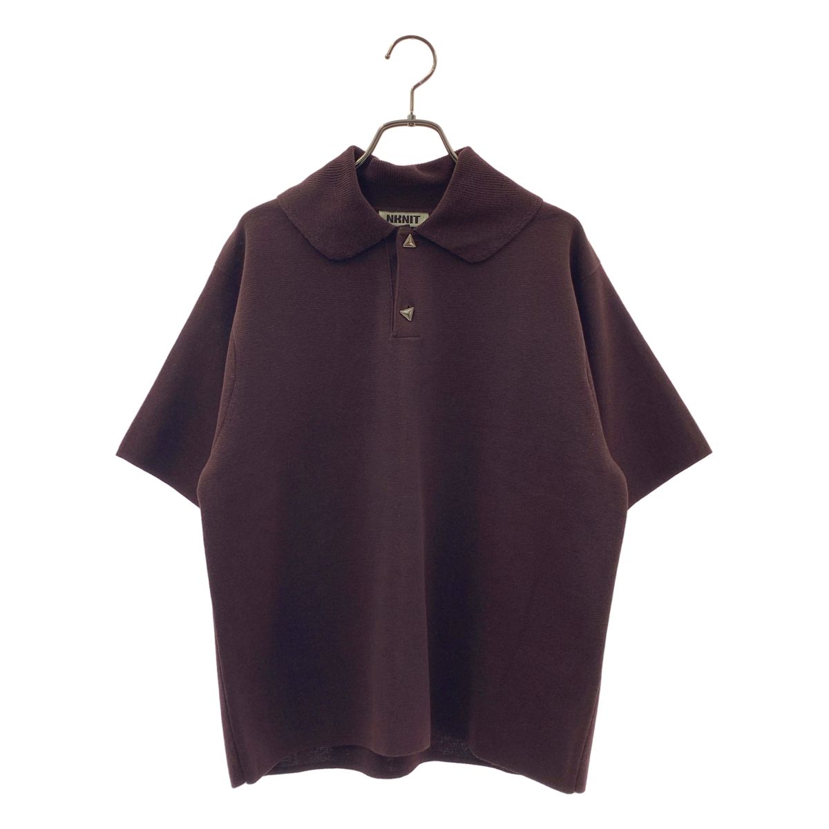 【美品】 NKNIT / ンニット | 2024SS | scarf collar NKIT ニットポロシャツ | 2 | ブラウン | レディース