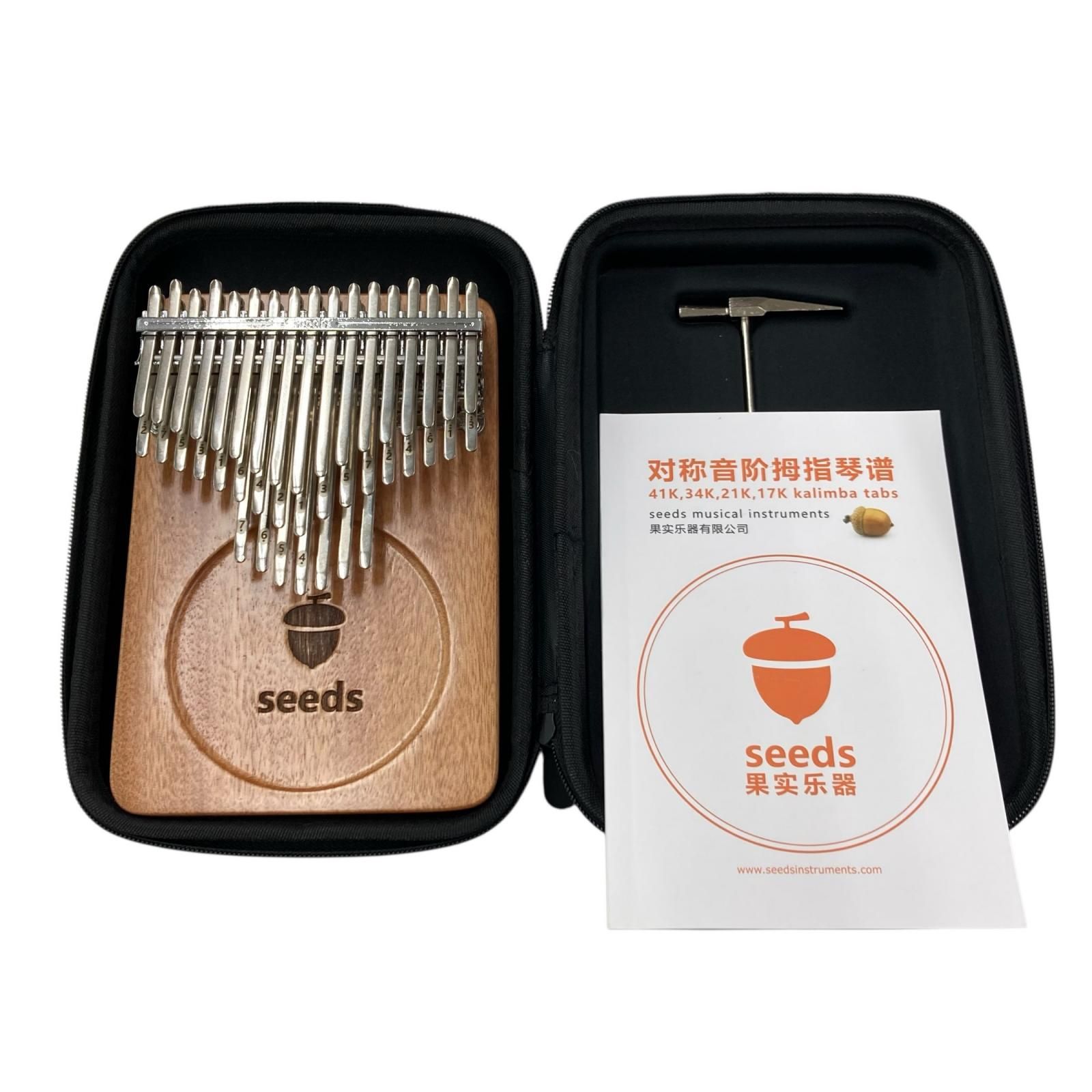 186000 現状品 seeds⭐︎カリンバ 体鳴楽器 34鍵 親指ピアノ 【公式通販】