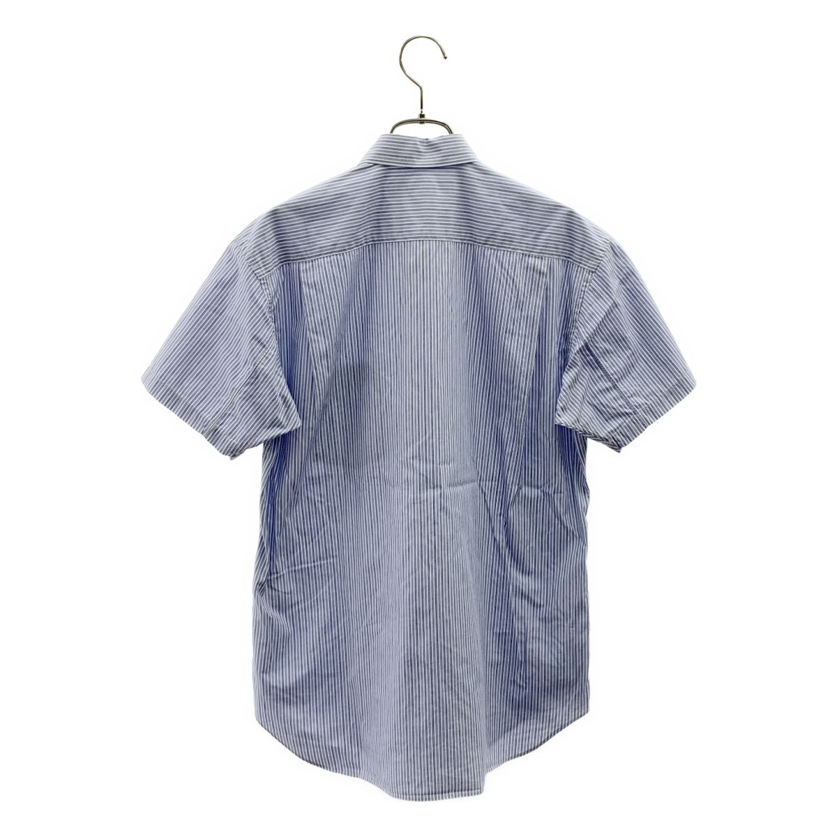 COMME des GARCONS SHIRT / コムデギャルソンシャツ | コットン ストライプ ハーフスリーブシャツ | XS | ブルー/ホワイト | メンズ