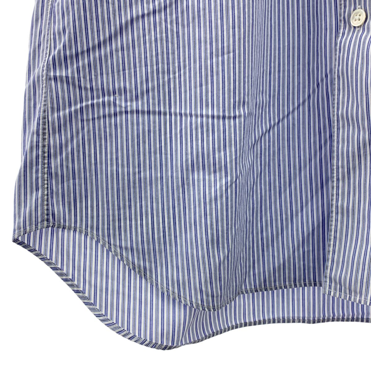COMME des GARCONS SHIRT / コムデギャルソンシャツ | コットン ストライプ ハーフスリーブシャツ | XS | ブルー/ホワイト | メンズ