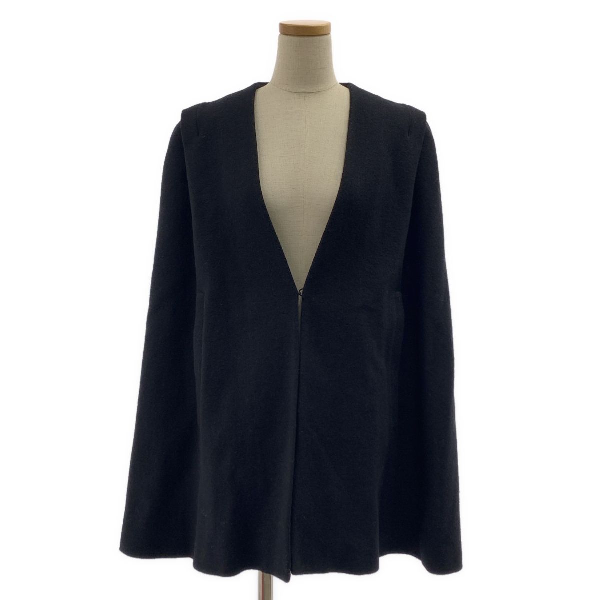 Maison Martin Margiela / メゾンマルタンマルジェラ | 2015AW | ウール混 ケープ ポンチョ ジャケット | S | ブラック | レディース
