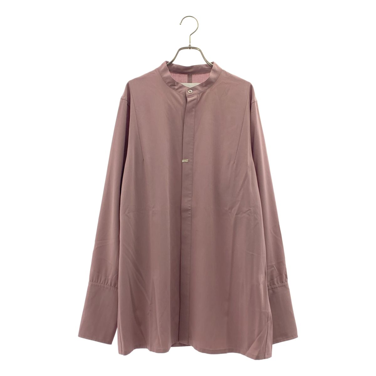 【新品】 prasthana / プラスターナ | slit band collar shirt スリット バンドカラーシャツ | 1（M） | パープル系 | メンズ