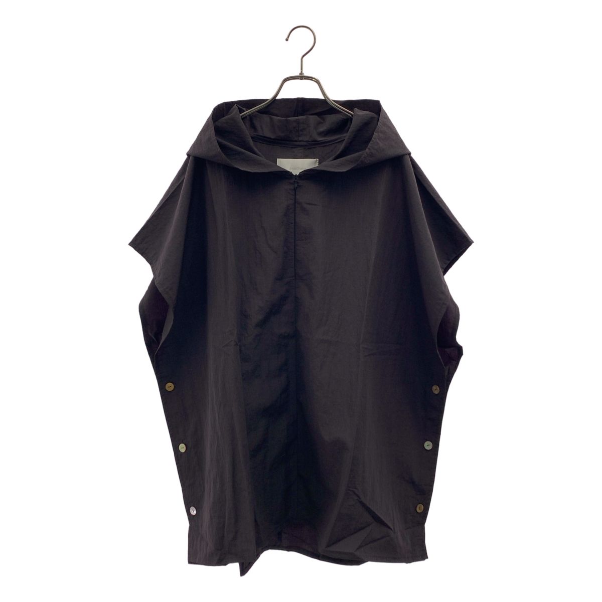 【新品】 prasthana / プラスターナ | monofil ripstop hoodeed poncho モノフィル リップストップ フーデッドポンチョ | 00（F） | ブラック | メンズ