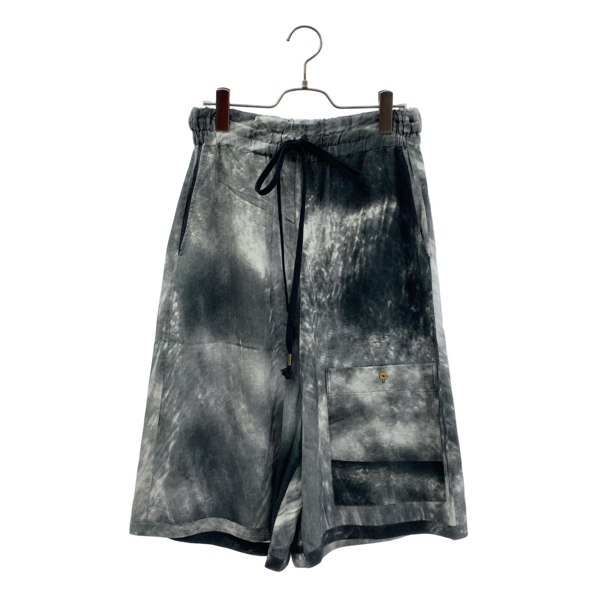 【新品】 prasthana / プラスターナ | lounge shorts 総柄 イージー ショートパンツ | 1（M） | ブラック系 | メンズ