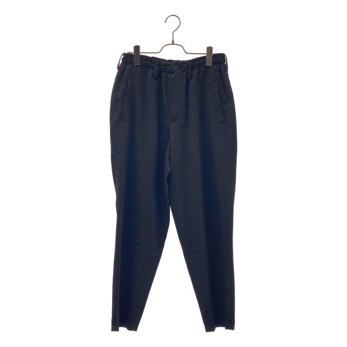 【美品】 YOHJI YAMAMOTO / ヨウジヤマモト | 2022SS | Collections / ウールギャバジン ドローストリング スラックス パンツ | 1 | ブラック | メンズ