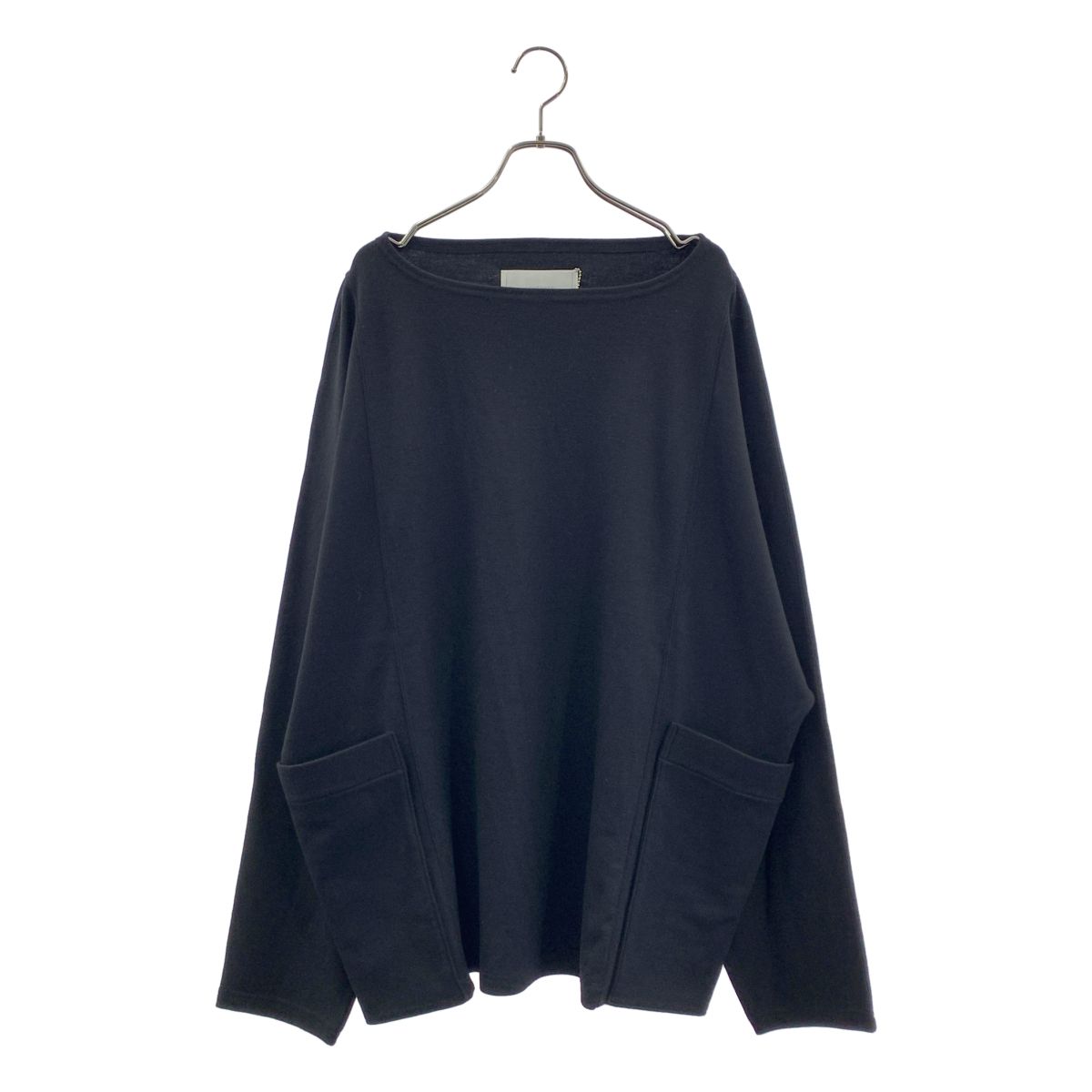 【新品】 prasthana / プラスターナ | complessed wool jersey dolman sleeve P/O ウールジャージ ドルマンスリーブ カットソー | 1(M) | ブラック | メンズ