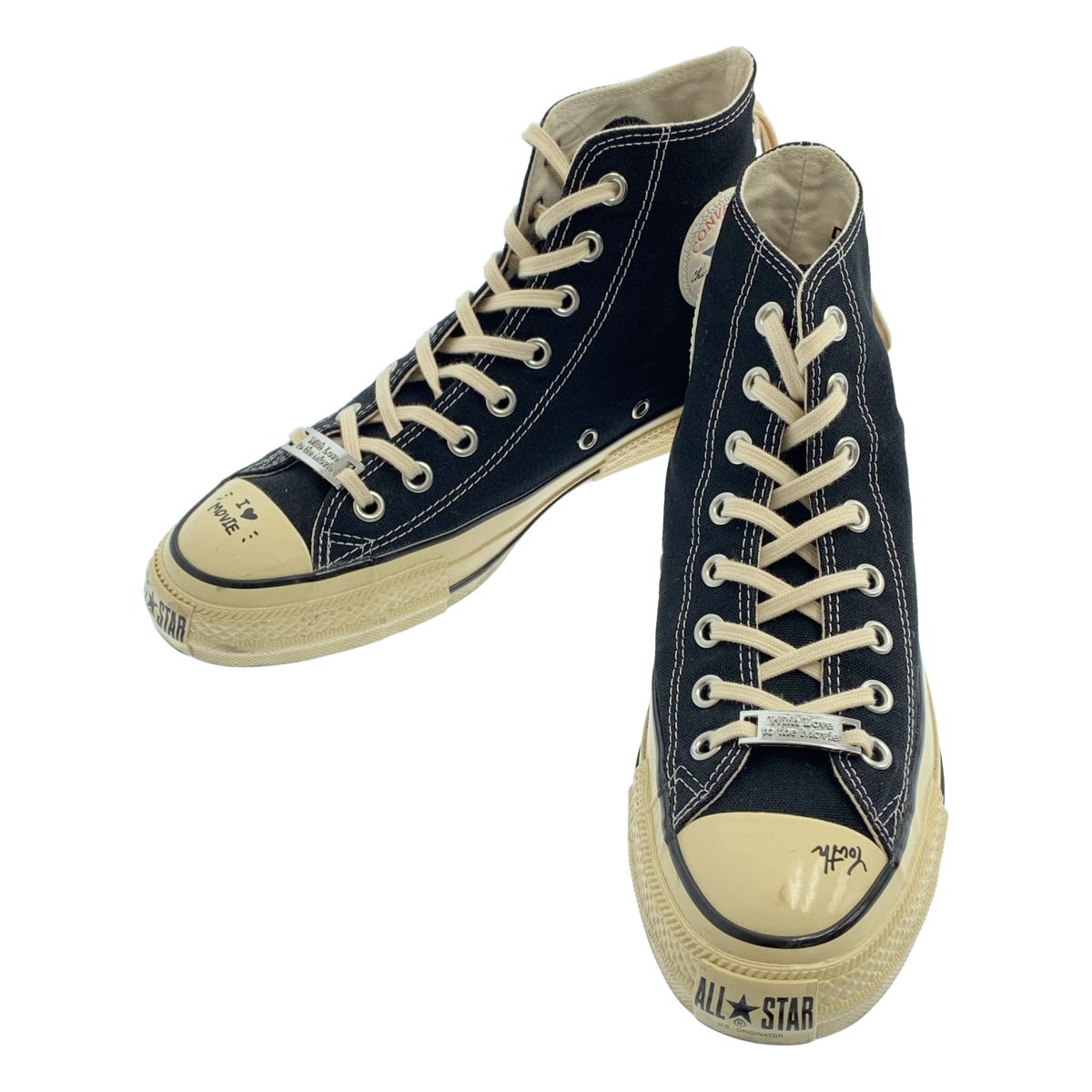 DAIRIKU / ダイリク | × CONVERSE ALL STAR US HI ヴィンテージ加工 ハイカット スニーカー | 26 | ブラック/ベージュ | メンズ