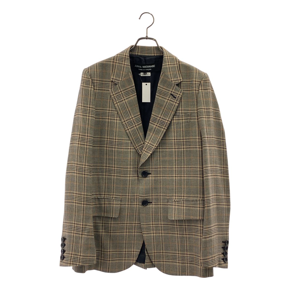 JUNYA WATANABE COMME des GARCONS / ジュンヤワタナベ | 2020AW | チェック オーバーサイズ テーラードジャケット | XS | ブラウン/ブラック/オレンジ | レディース
