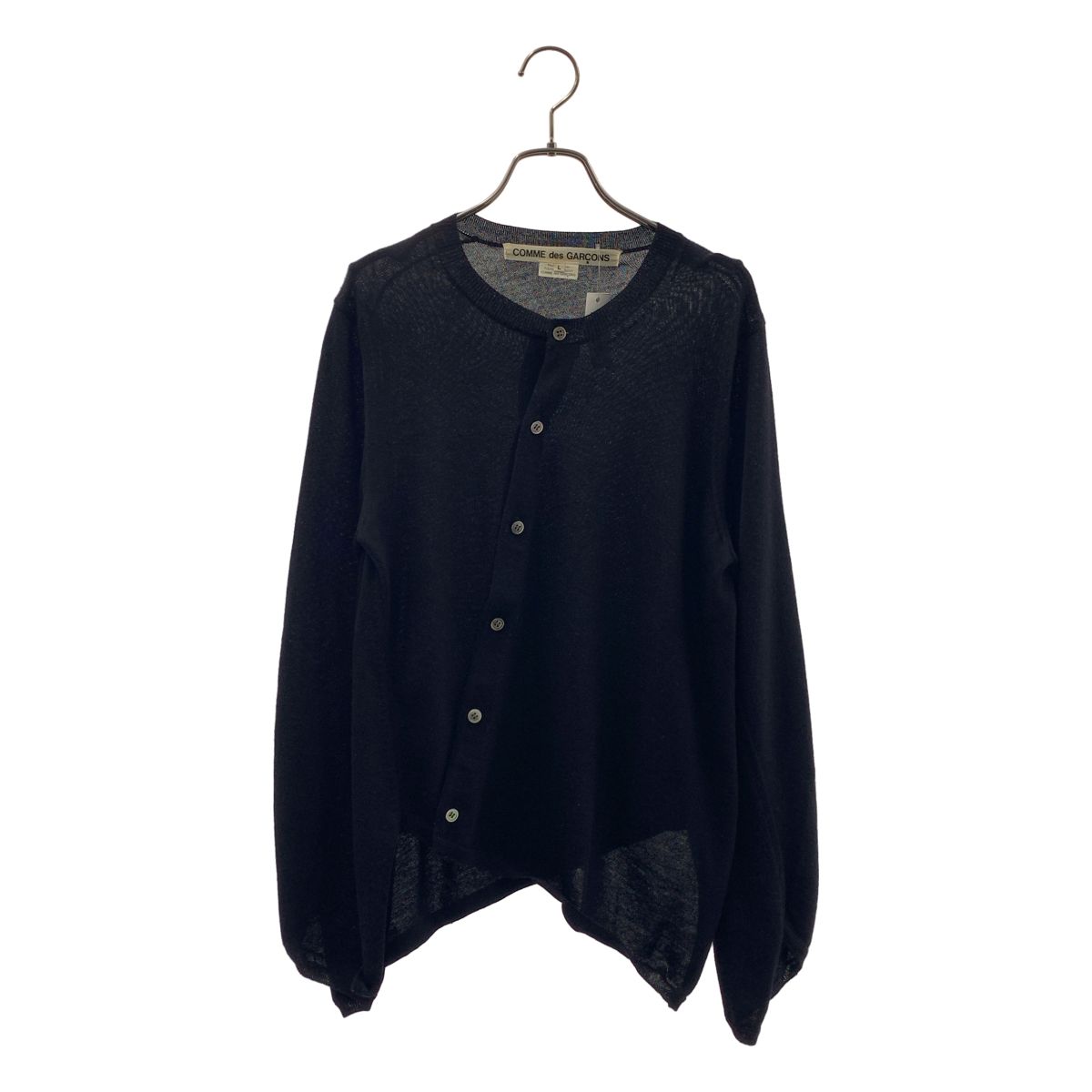 COMME des GARCONS / コムデギャルソン | 2016AW | ウール 変形 アシンメトリー ニット カーディガン | L | ブラック | レディース
