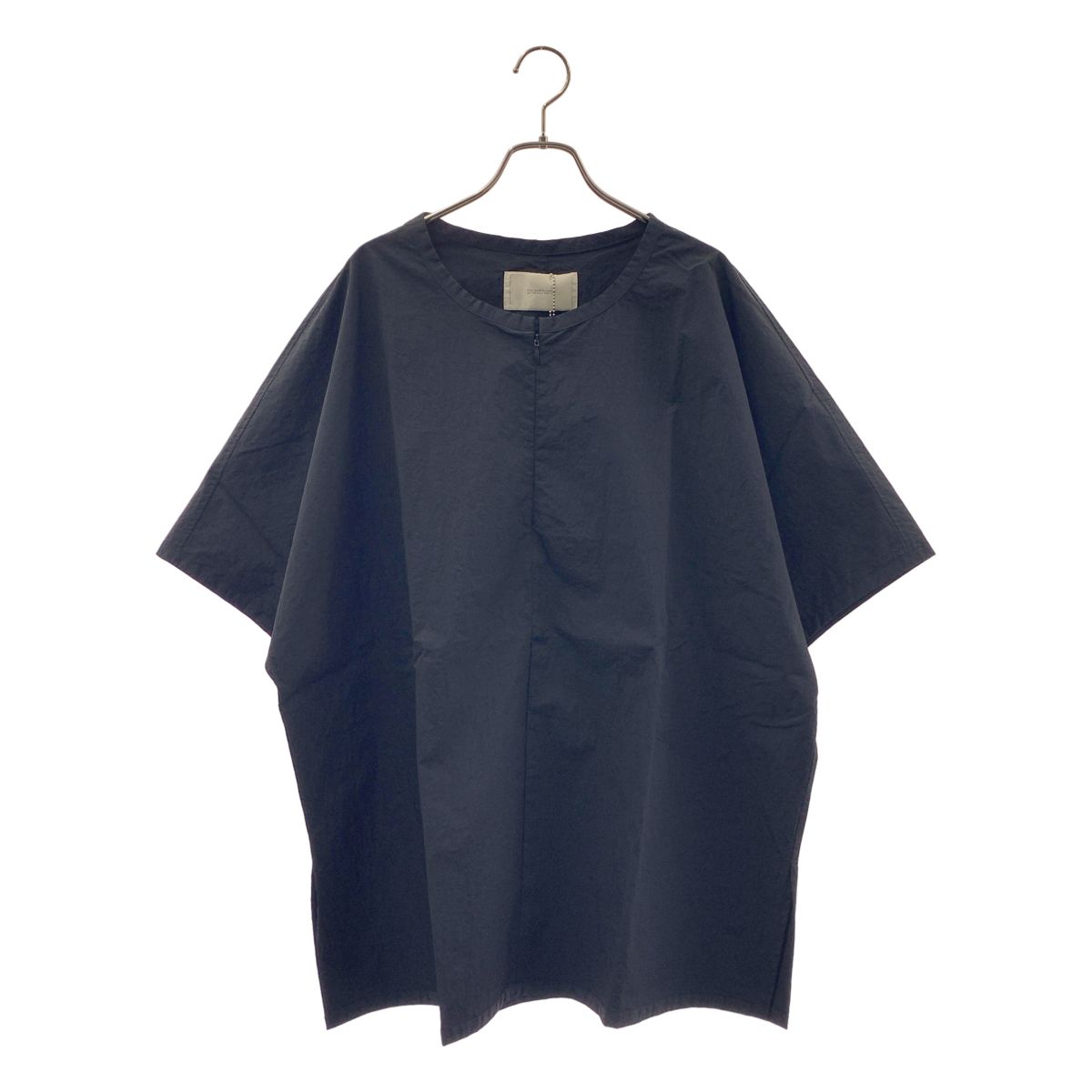 【新品】 prasthana / プラスターナ | slick shirt OD オーバーダイ スリック 半袖シャツ | 1（M） | ブラック | メンズ