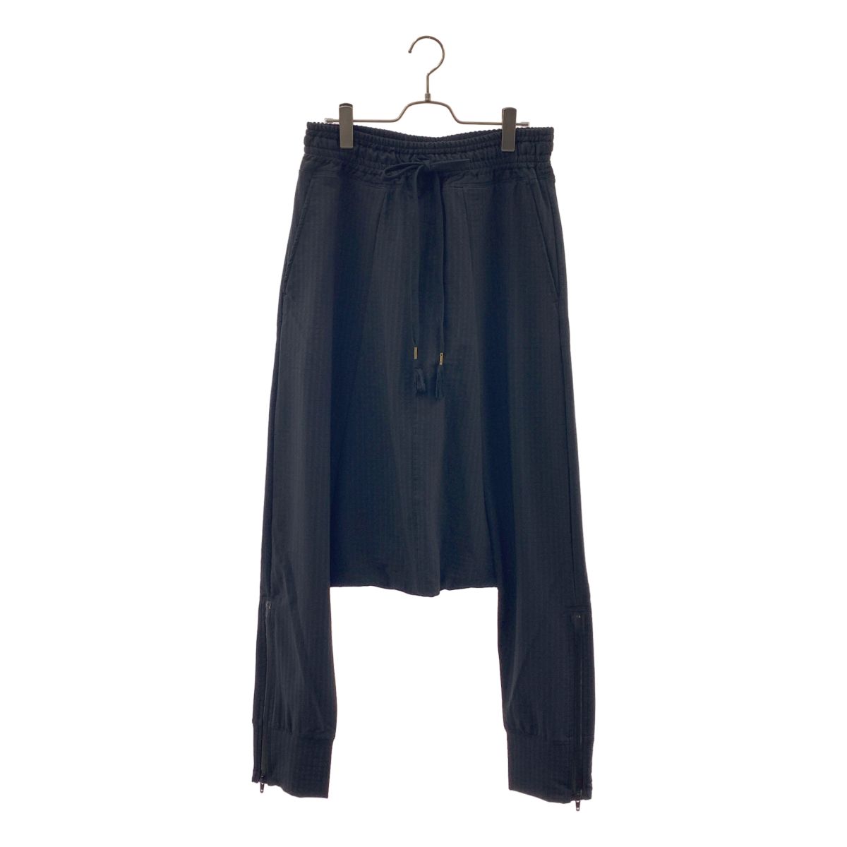 【新品】 prasthana / プラスターナ | storm fleece low crotch pants ストームフリース サルエル イージーパンツ | 2（L） | ブラック | メンズ