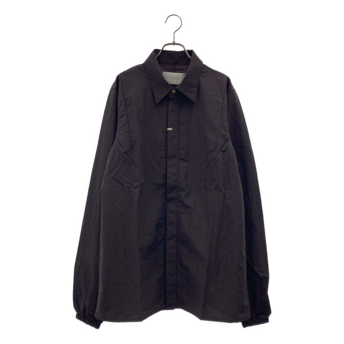 【新品】 prasthana / プラスターナ | monofil ripstop cover hand shirt モノフィル リップストップ カバーハンド シャツ | 1（M） | ブラック | メンズ