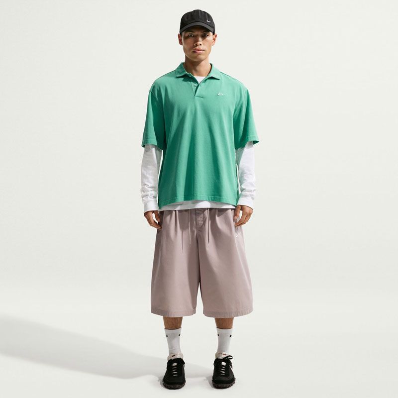 NIKE(ナイキ) ナイキ クラブ ジャージー S/S ポロ WASHE スポーツスタイル ウェア ポロシャツ IF0732、(365)マラカイト