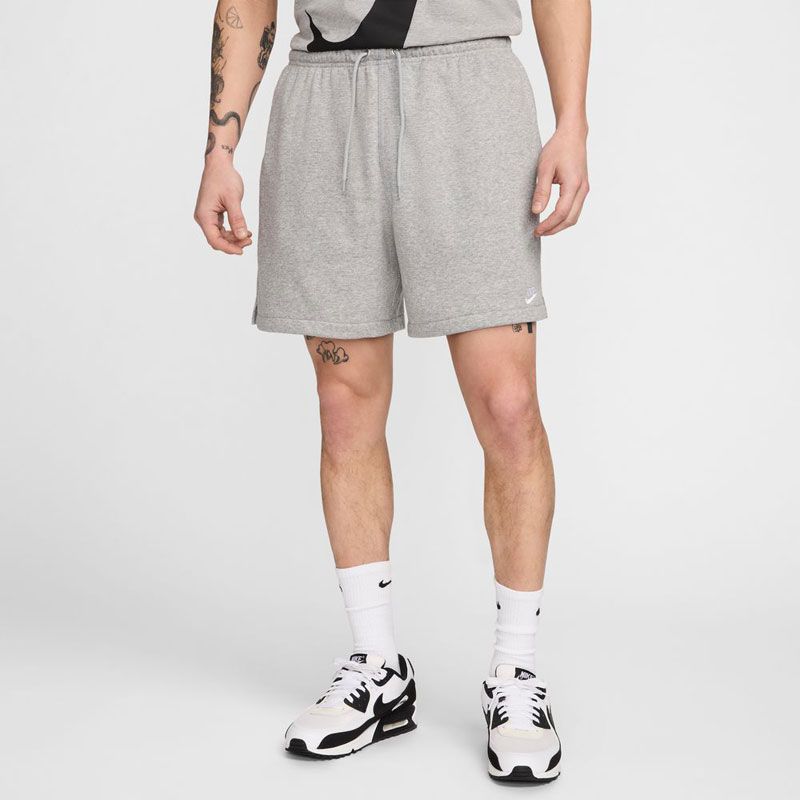 NIKE(ナイキ) ナイキ クラブ フロー FT ショート スポーツスタイル ウェア ショートパンツ FN3521、(063)ダークグレーヘザー