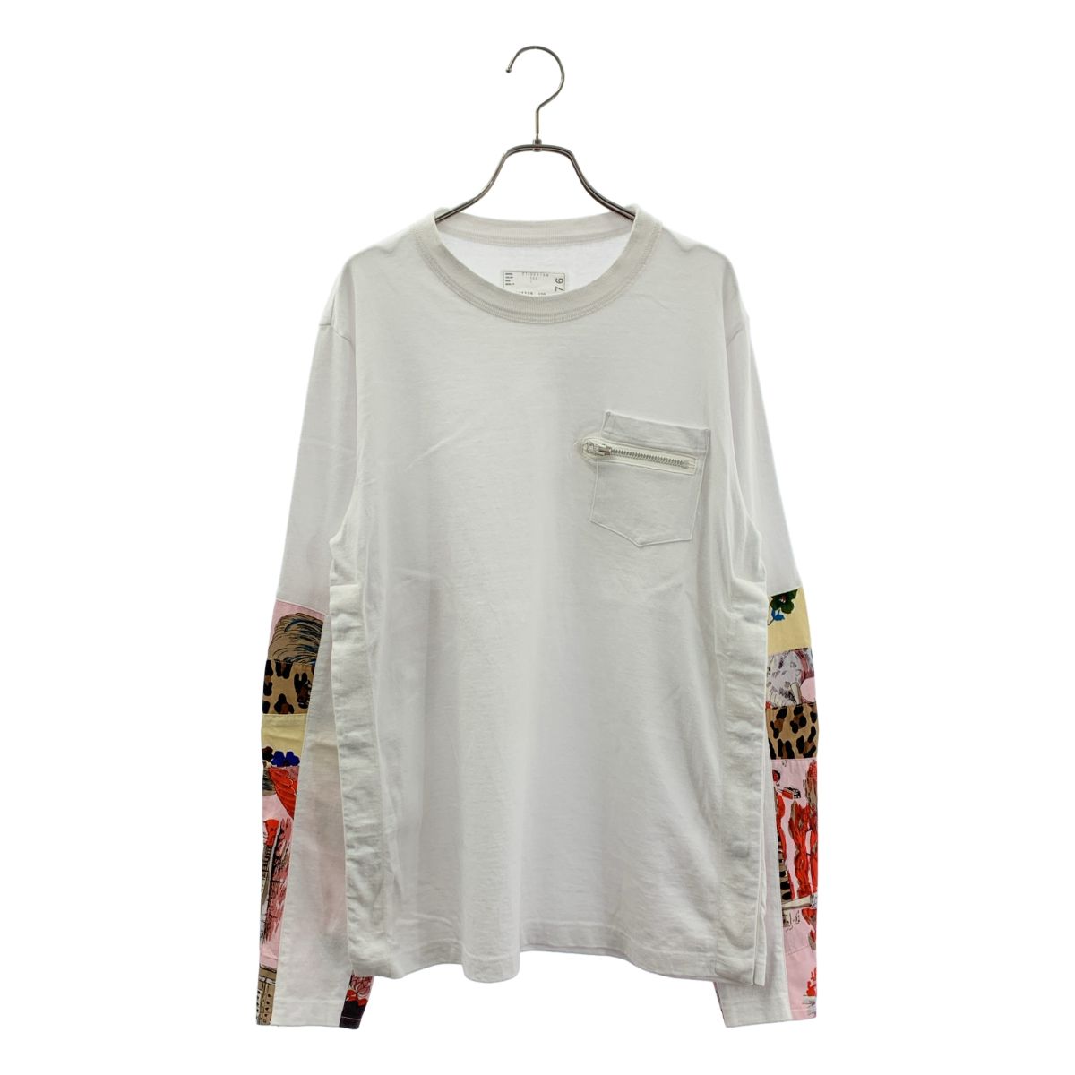 sacai / サカイ | 2021SS | ARCHIVE PRINT MIX LONG SLEEVE T-SHIRT / アーカイブ プリント ミックス ロングスリーブ Tシャツ | 1 | ホワイト | メンズ