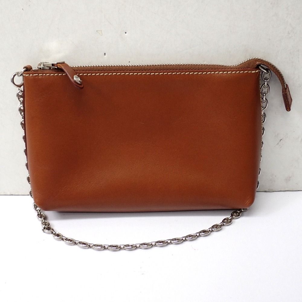Ft1346791 セリーヌ ハンドバッグ ポシェット チェーン ブラウン レディース CELINE 中古