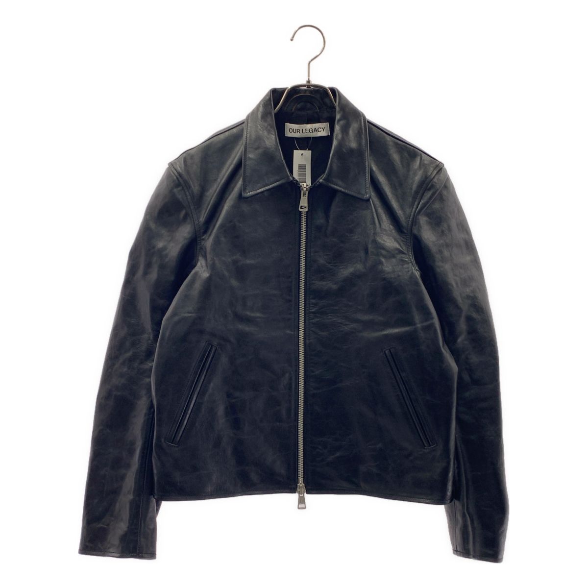 【新品】 OUR LEGACY / アワーレガシー | MINI JACKET leather ダブルジップ レザージャケット | 44 | ブラック | メンズ