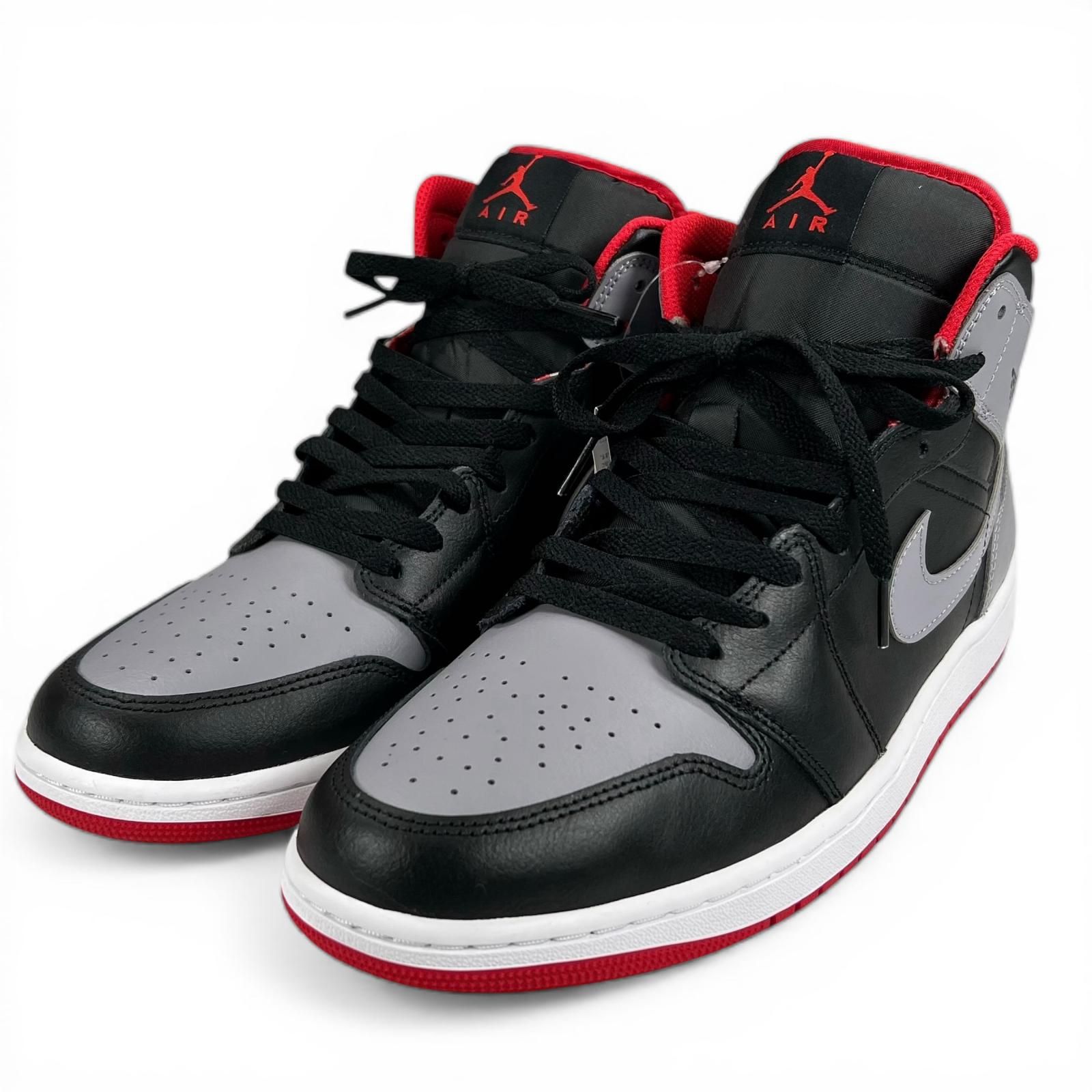 未使用品▲NIKE ナイキ DQ8426-006 AIR JORDAN 1 MID エアジョーダン1 ミッド ハイカットスニーカー ブラック グレー 29 箱付き メンズ