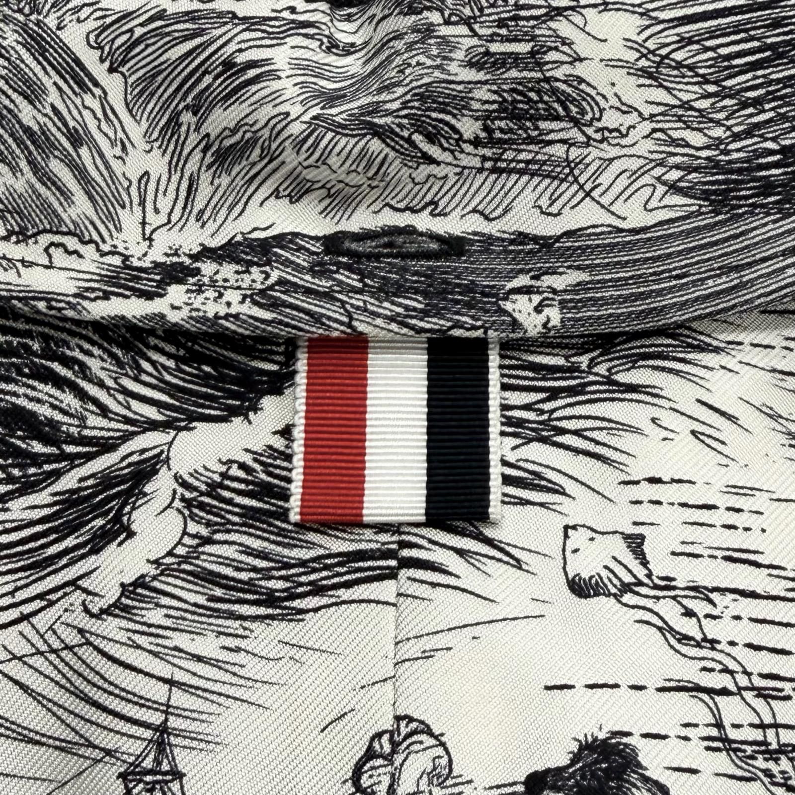 極美品☆THOM BROWNE トムブラウン FDSE28A シルク100％ ノーティカル 