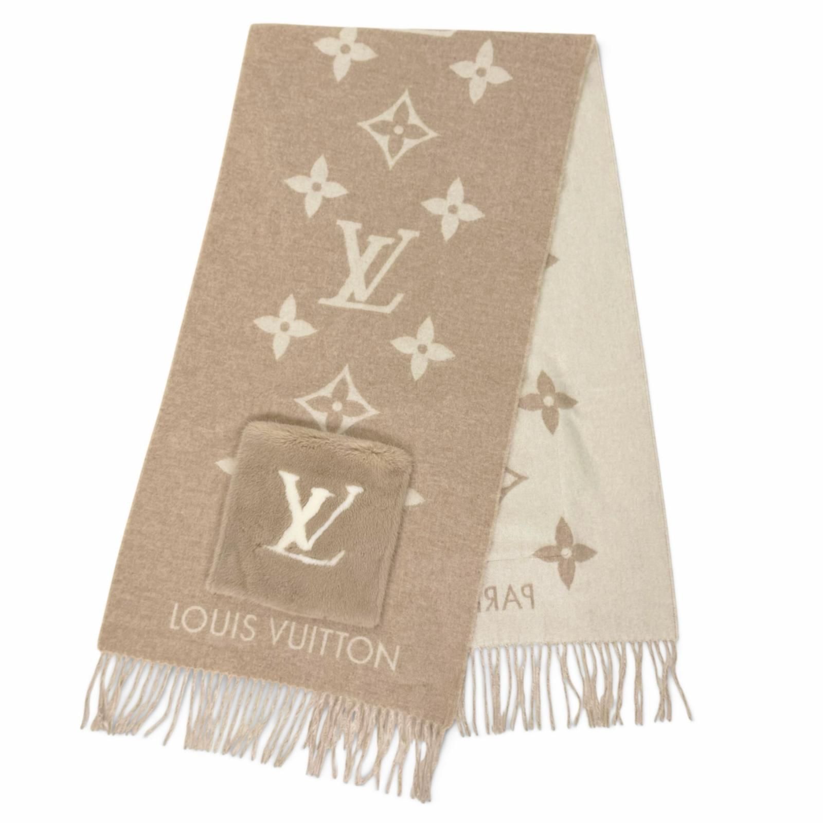 美品△LOUIS VUITTON ルイヴィトン M74354 エシャルプ コールド