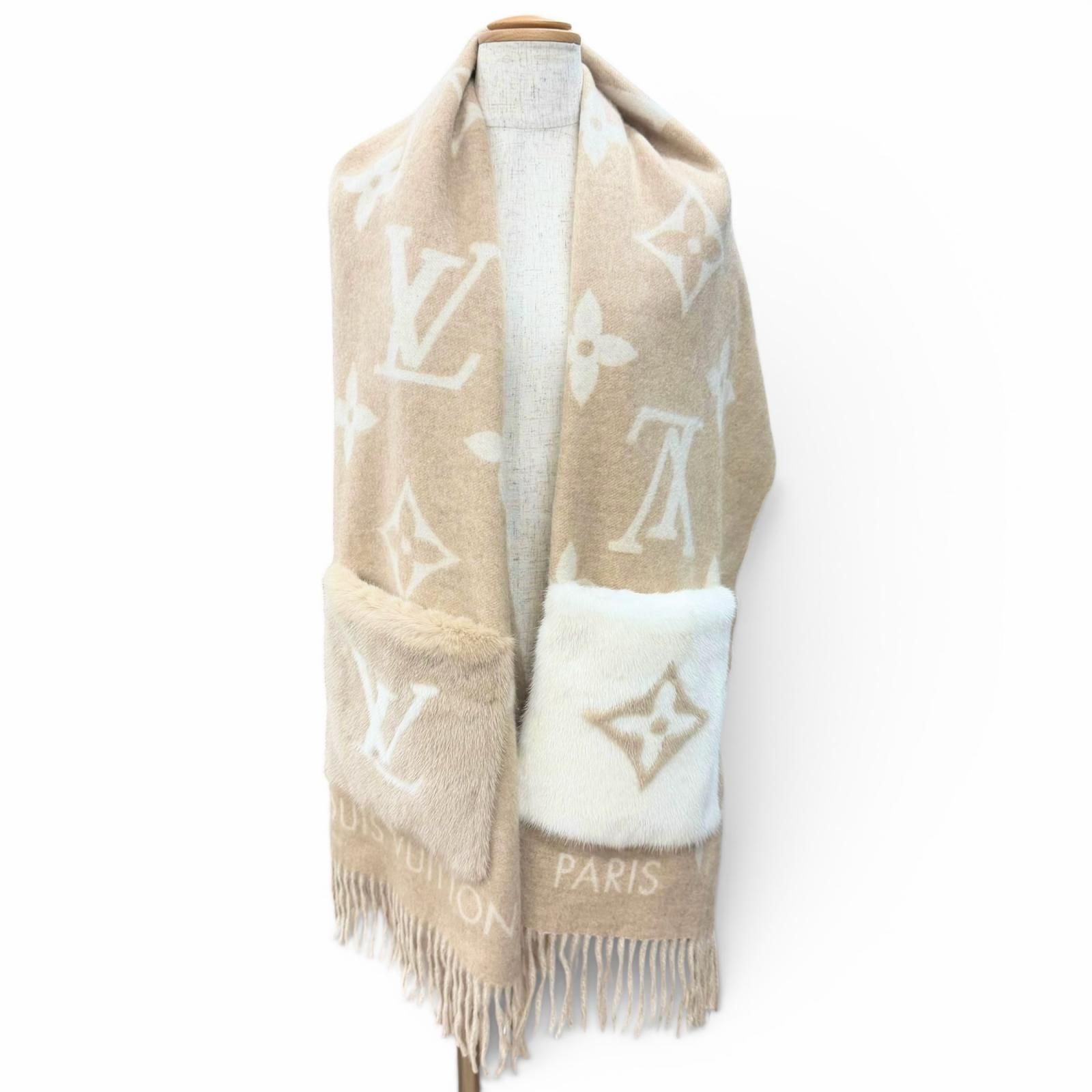 美品△LOUIS VUITTON ルイヴィトン M74354 エシャルプ コールド