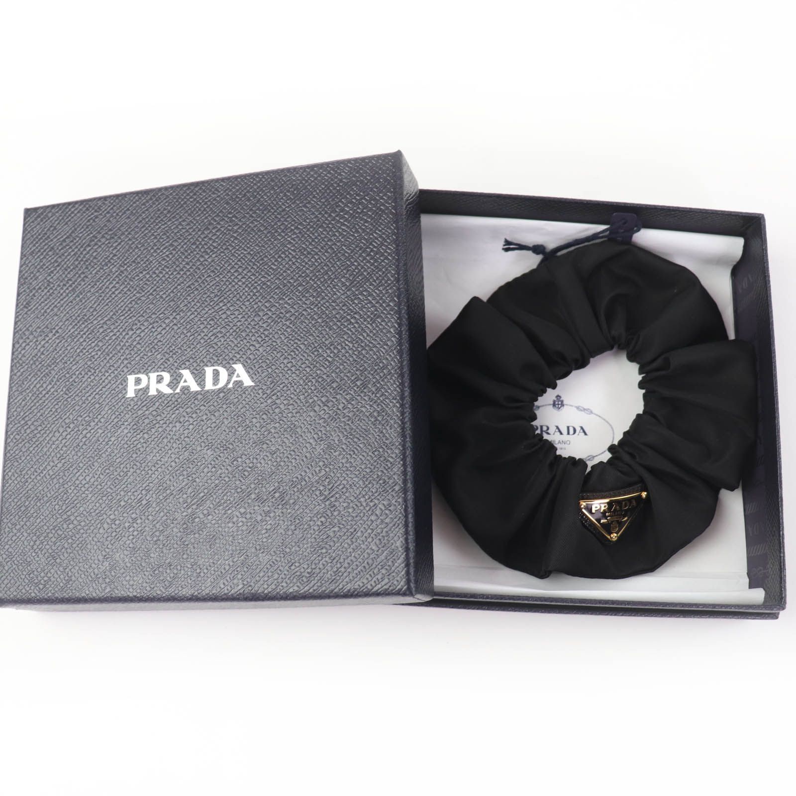 極美品☆PRADA プラダ 1IF015 テスート RE-NYLON ヘアアクセサリー 