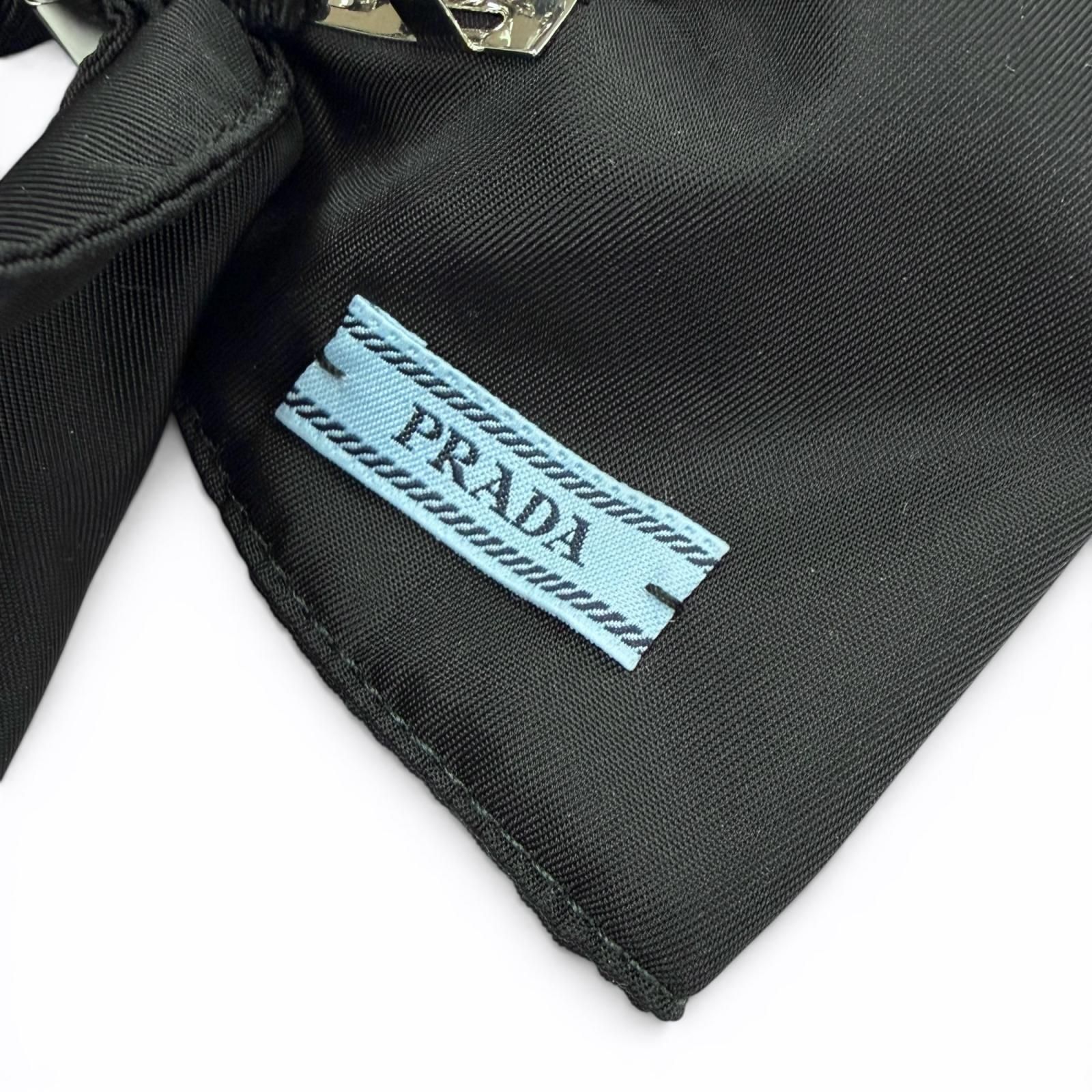 美品△PRADA プラダ 1IF163 トライアングルロゴ RE-NYLON リボン