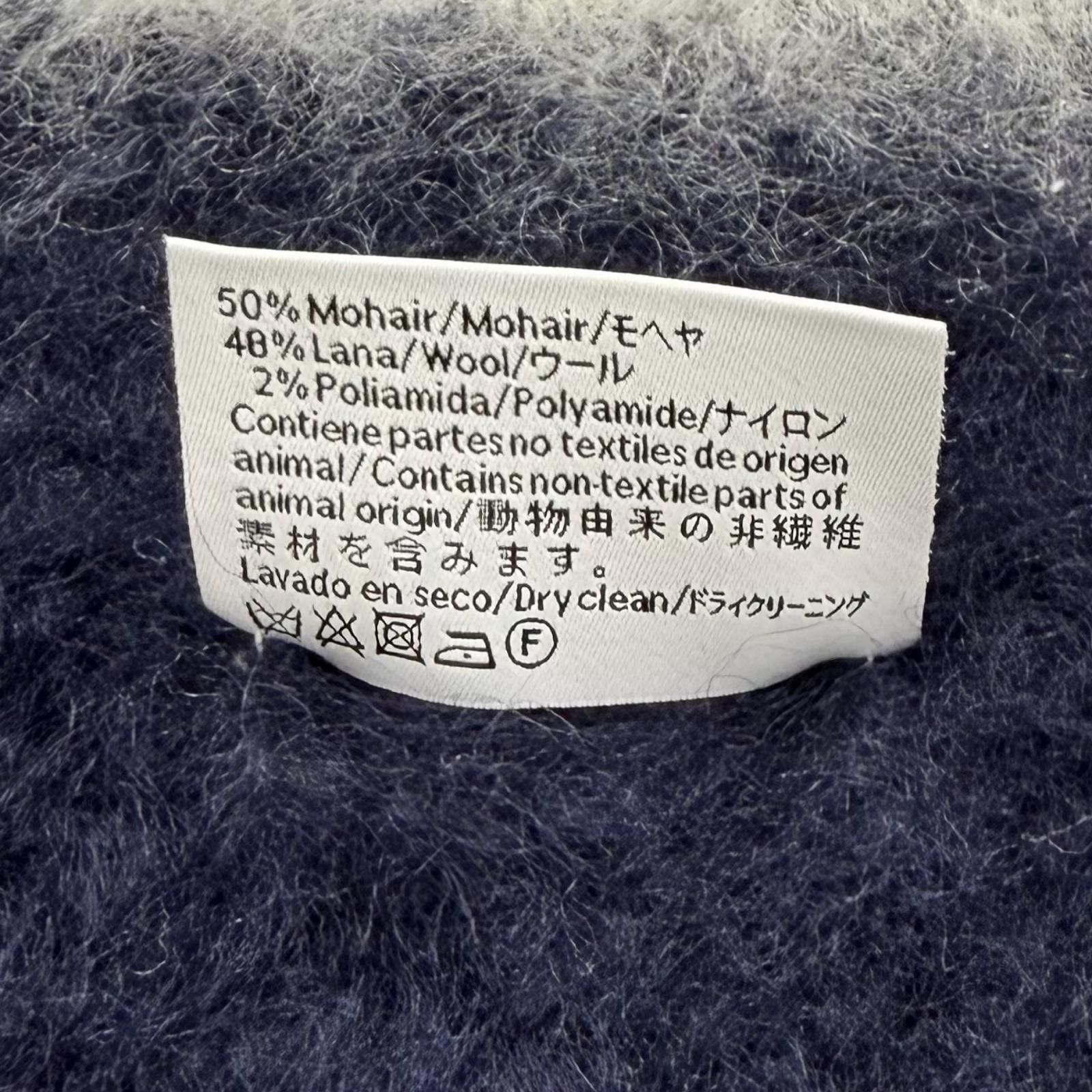 極美品★LOEWE ロエベ 28003861 モヘア ウール混 アナグラムレザーパッチ付き フリンジ マフラー ブラウン スペイン製 正規品 レディース LOEWE（ロエベ） 極美品☆LOEWE 28003861 モヘア ウール混 レザー