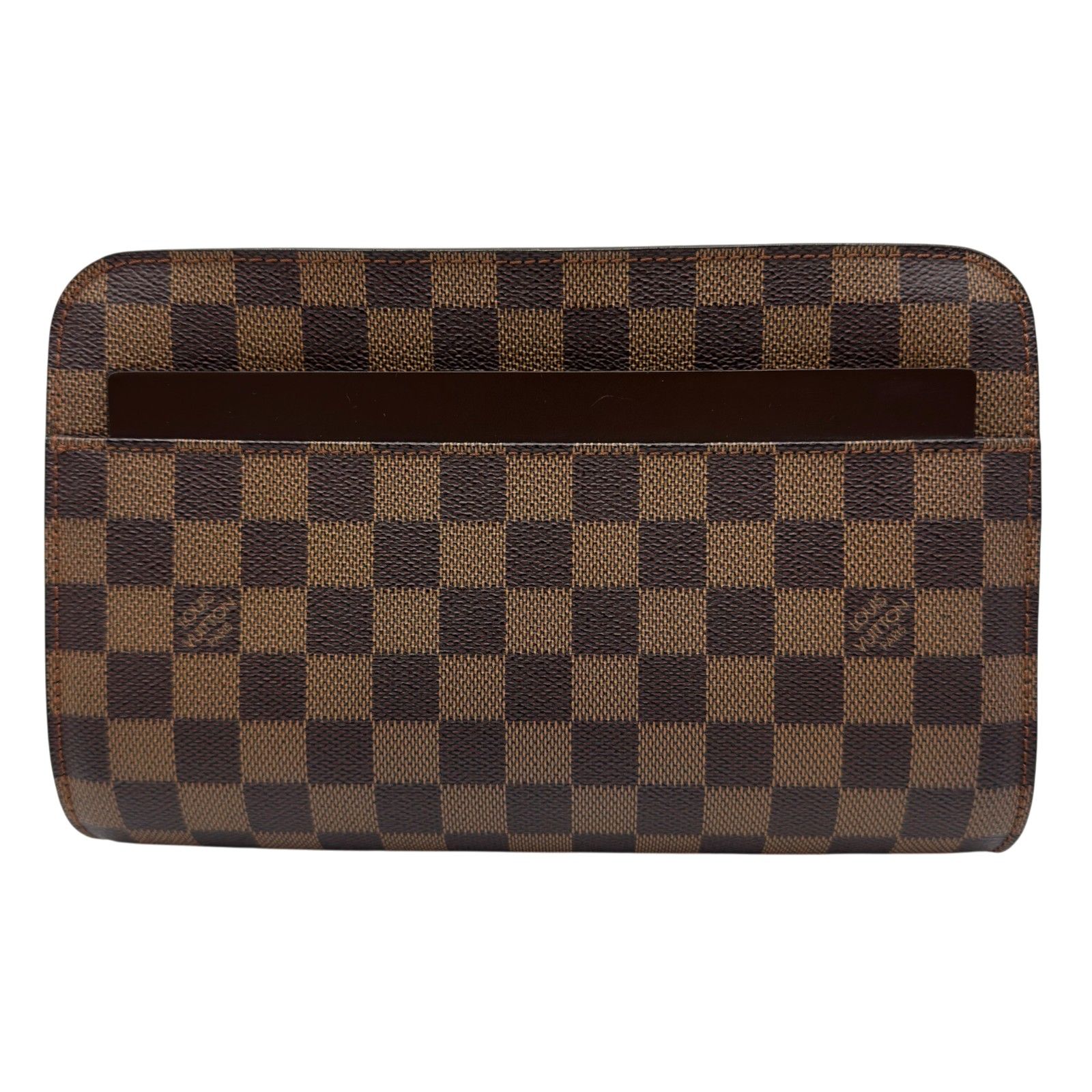 ルイ・ヴィトン LOUIS VUITTON サンルイ ブラウン ダミエ/レザー メンズ セカンドバッグ