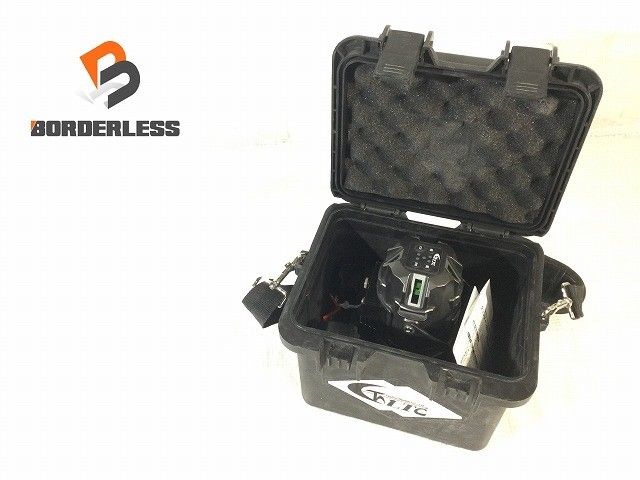 ☆中古品☆TLC テクノ販売 フルライン電子整準グリーンレーザー墨出し器 M9XBB バッテリー2個 ケース付127690