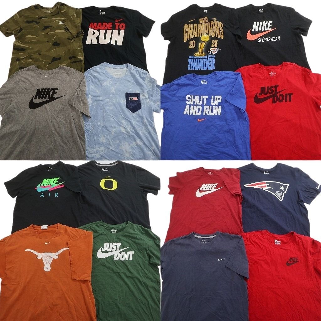 古着卸 まとめ売り NIKE ナイキ Tシャツ 16枚セット ( メンズ L/XL ) プロチーム NFL NBA スウォッシュロゴ 中古 古着 NE6919