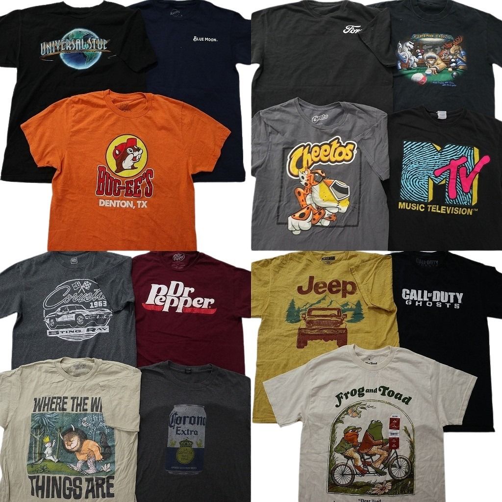 古着卸 まとめ売り 有名企業 Tシャツ 14枚セット ( メンズ M ) バッキーズ JEEP コールオブデューティー チートス 中古 古着 NE6923