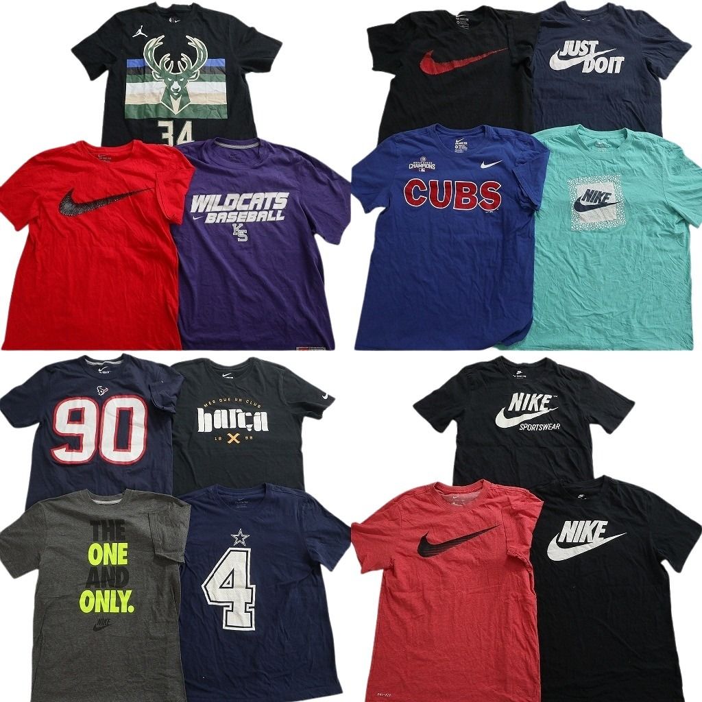 古着卸 まとめ売り NIKE ナイキ Tシャツ 14枚セット ( メンズ M ) プロチーム NBA NFL ナンバリング カウボーイズ 中古 古着 NE6985