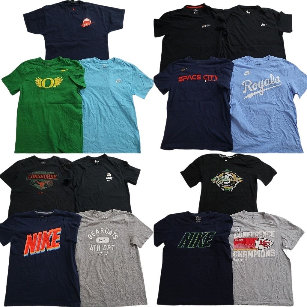 古着卸 まとめ売り NIKE ナイキ Tシャツ 14枚セット ( メンズ S/M ) プロチーム NFL スウォッシュロゴ カレッジ風 中古 古着 NE6986