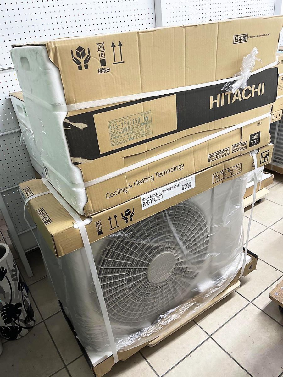 【送料無料】未使用 HITACHI 日立 エアコン RAS-YF4025D/RAC-YF4025D 14畳 掃除機能 人感センサー 白くまくん 単相200V･20A