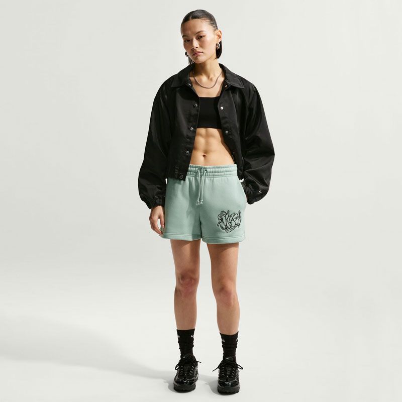 NIKE(ナイキ) ナイキ ウィメンズ NSW PHNX フリース MR 4IN ショート スポーツスタイル ウェア スウェットパンツ IR6965、(006)スチーム