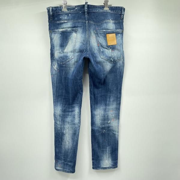中古】DSQUARED2 ペイント ダメージデニム インディゴ サイズ46 ディー