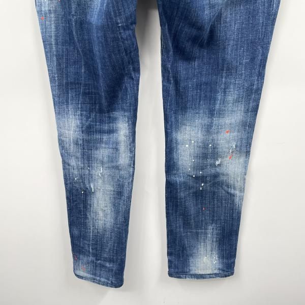 中古】DSQUARED2 ペイント ダメージデニム インディゴ サイズ46 ディー