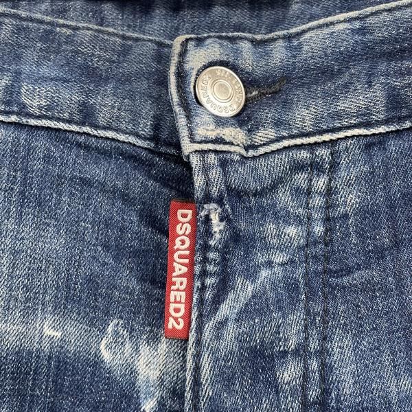 DSQUARED2 デニム　ダメージ　ペイント　46 中古】DSQUARED2 ペイント ダメージデニム インディゴ サイズ46 ディー